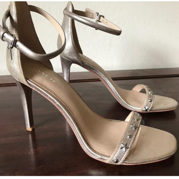 Coach dusted Nude heels size 9 - Picture 4 of 6